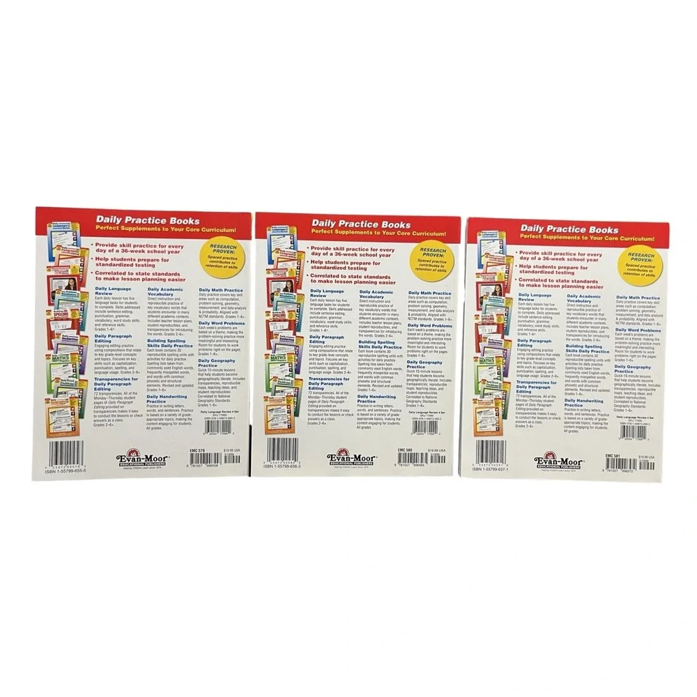 Daily Language Review, Grade 1, Grade2 And Grade 3,Correlated To State Standards